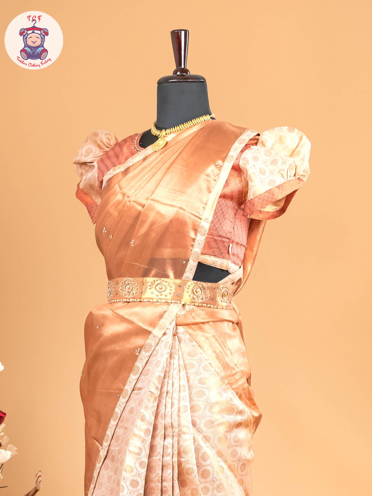 Sandal - Girls Readymade Welcro Saree