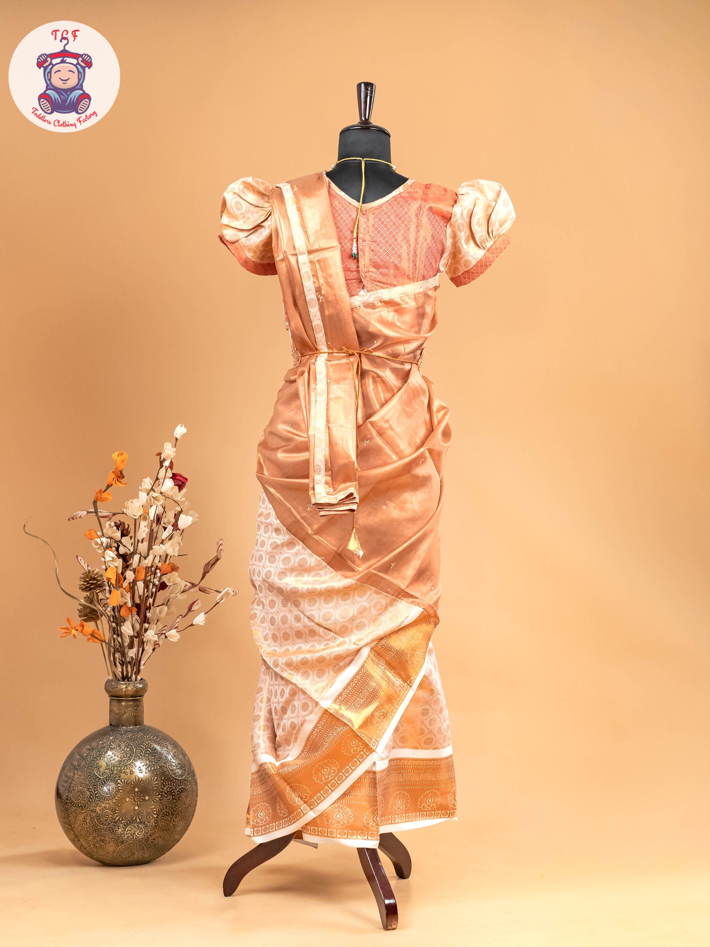 Sandal - Girls Readymade Welcro Saree