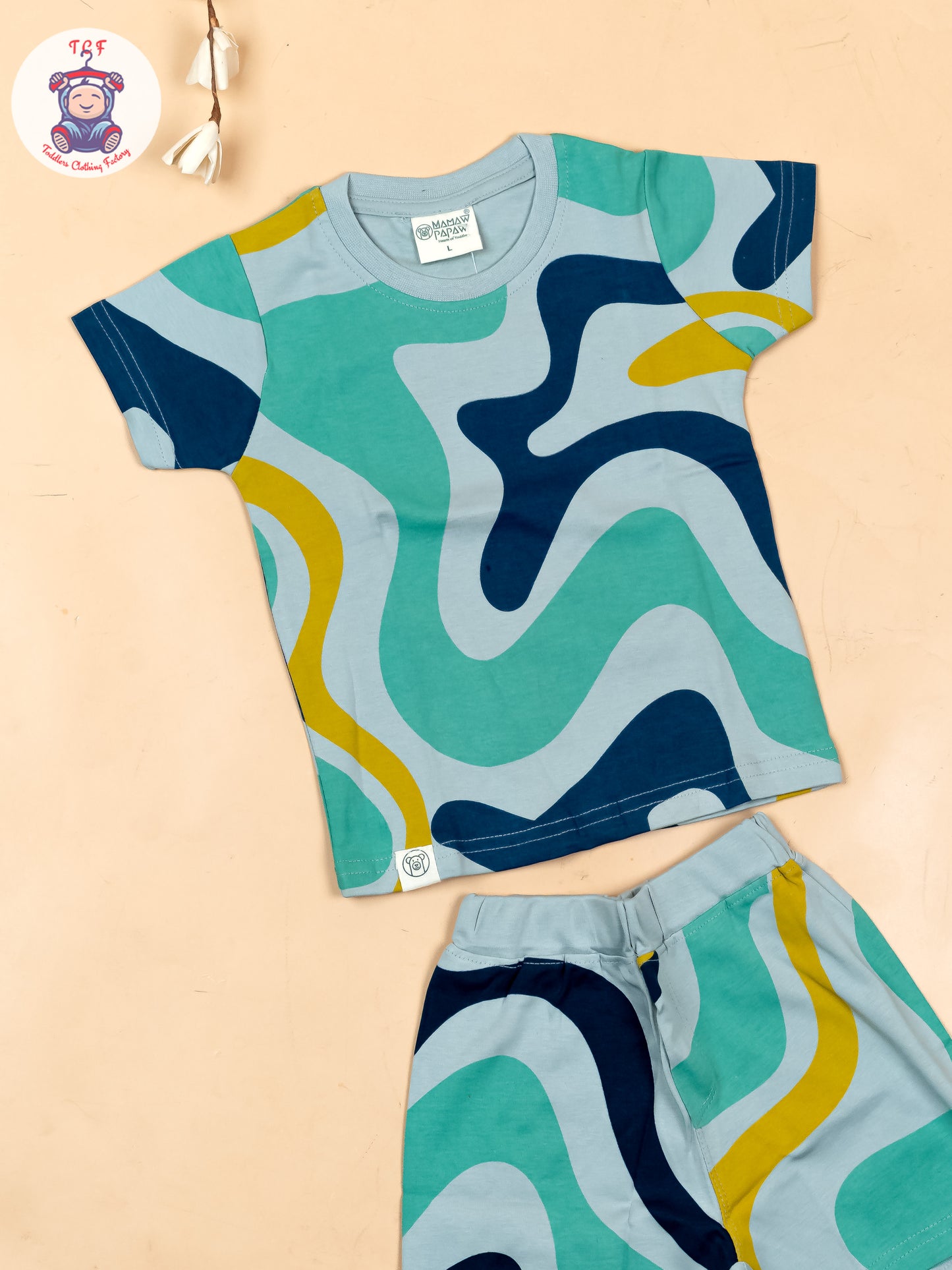 Green & Navy Blue - T-Shirts & Shorts