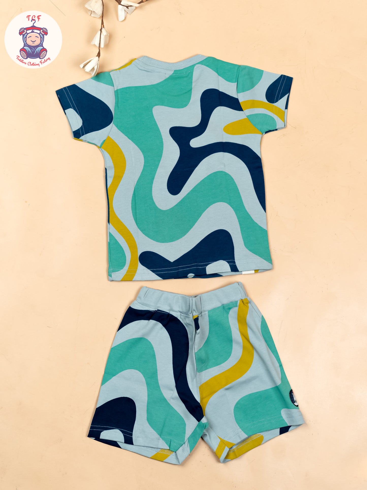 Green & Navy Blue - T-Shirts & Shorts