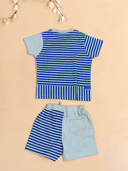 Grey & Blue - T-Shirts & Shorts