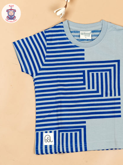 Grey & Blue - T-Shirts & Shorts