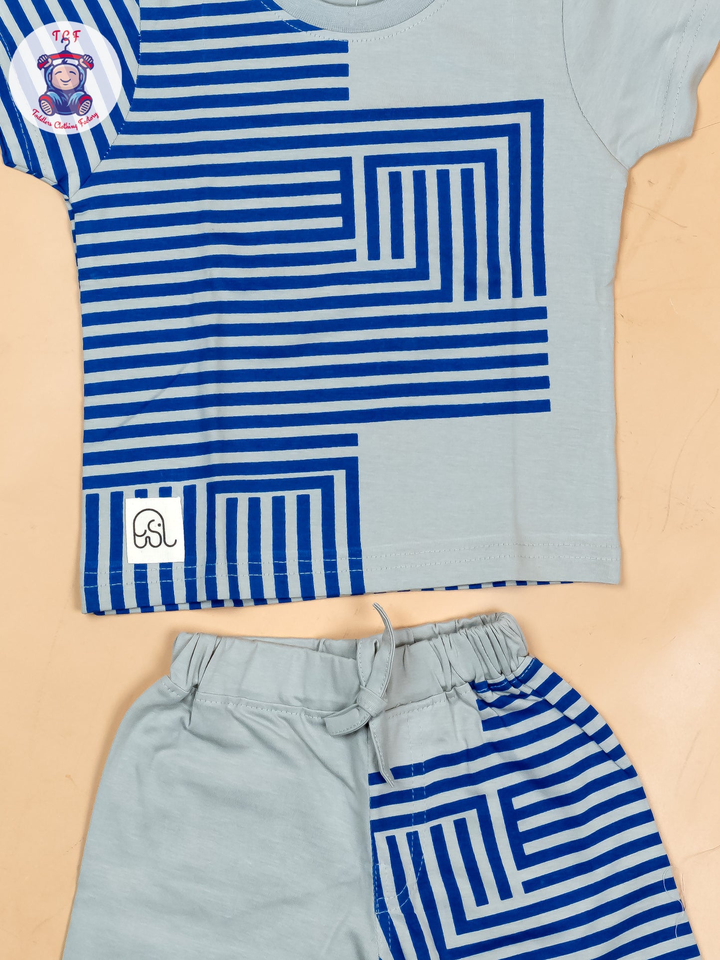 Grey & Blue - T-Shirts & Shorts