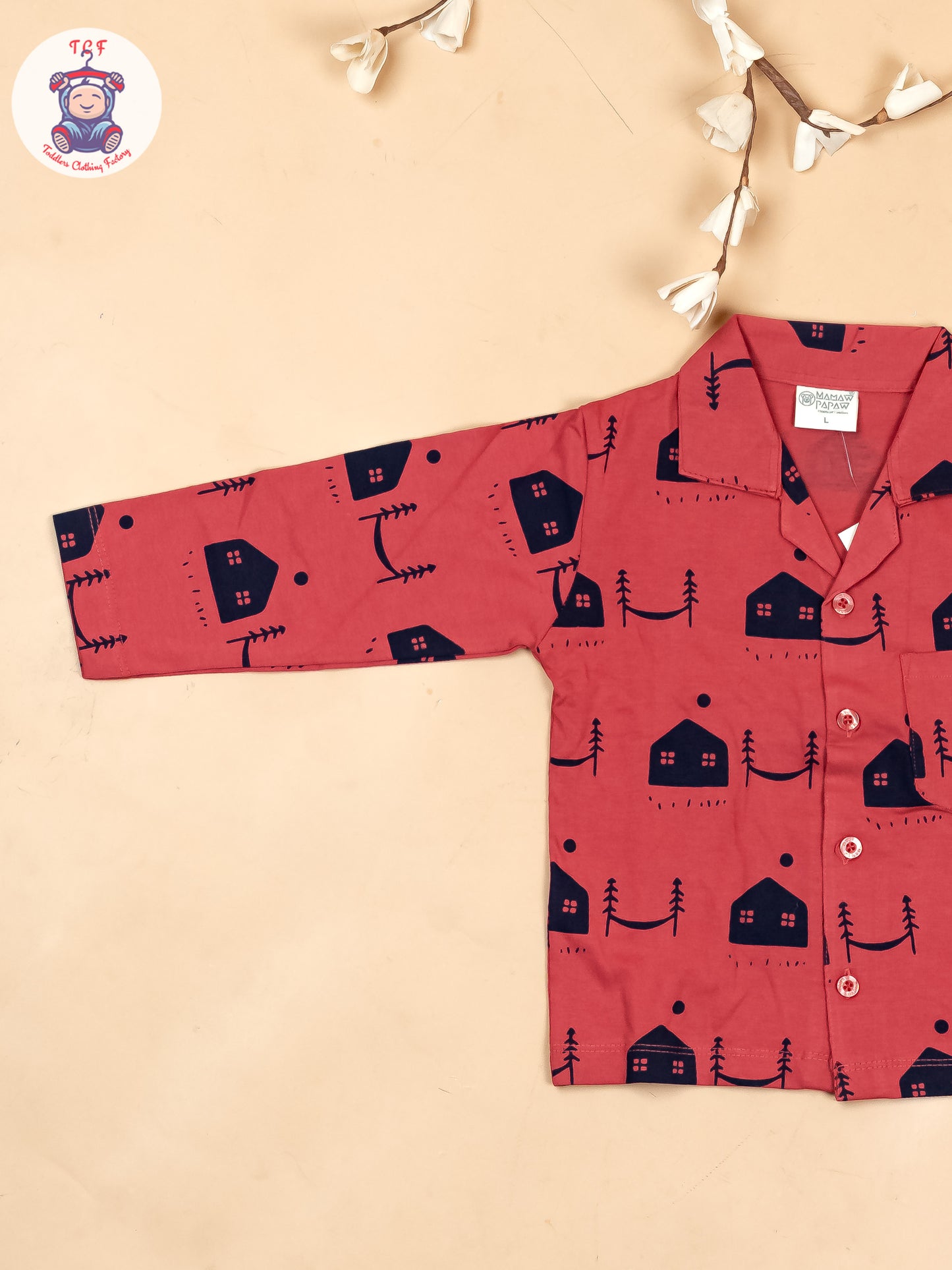 Majentha & Navy Blue  - Boys Readymade Shirts & Pant
