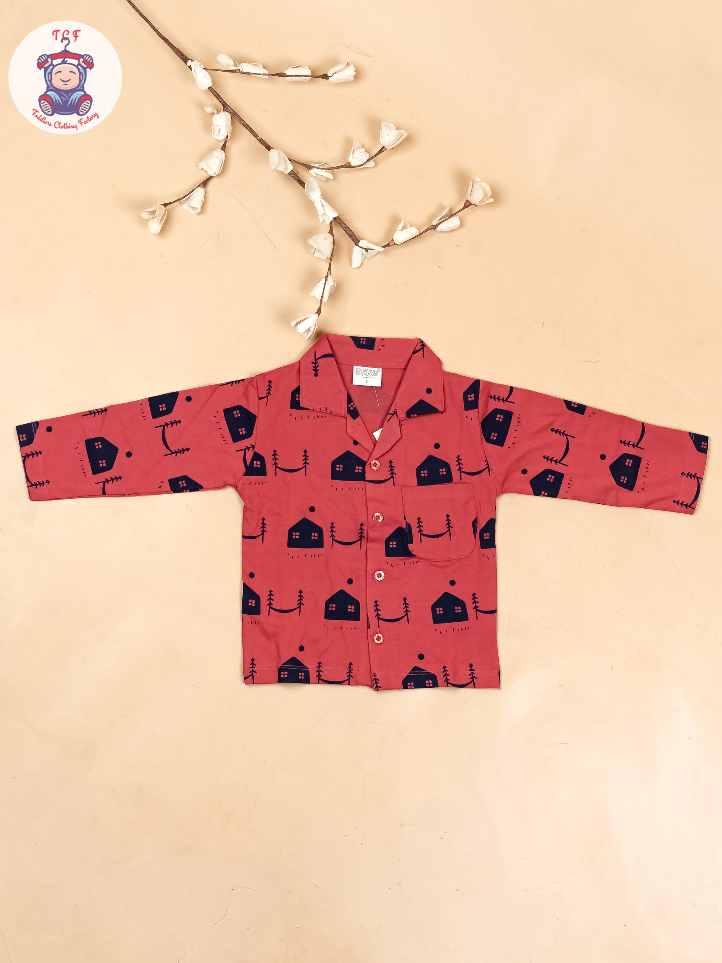 Majentha & Navy Blue  - Boys Readymade Shirts & Pant