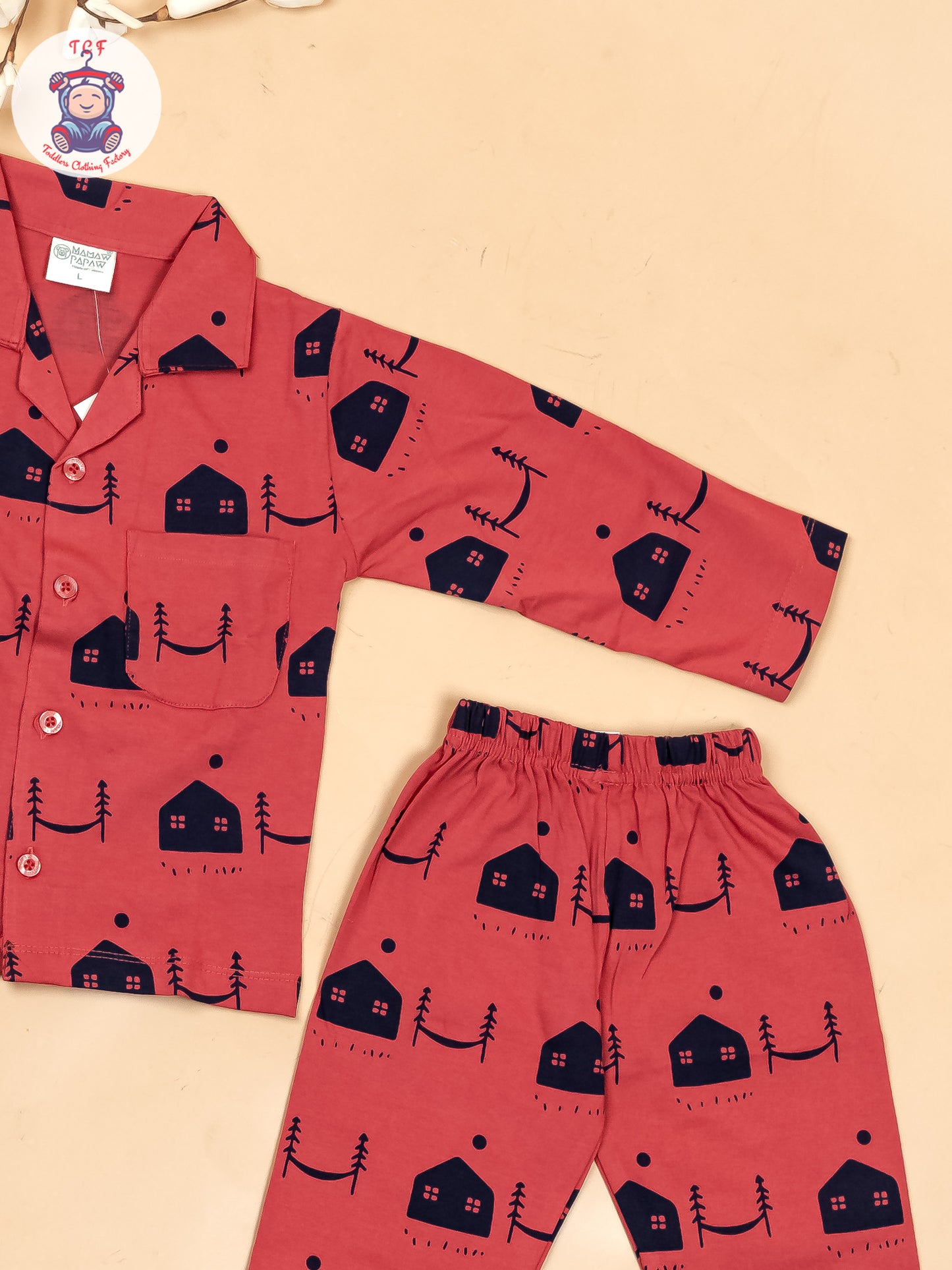Majentha & Navy Blue  - Boys Readymade Shirts & Pant