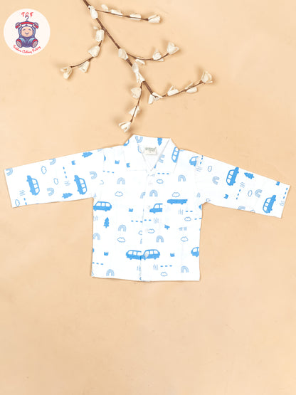 White & Blue  - Boys Readymade Shirts & Pant