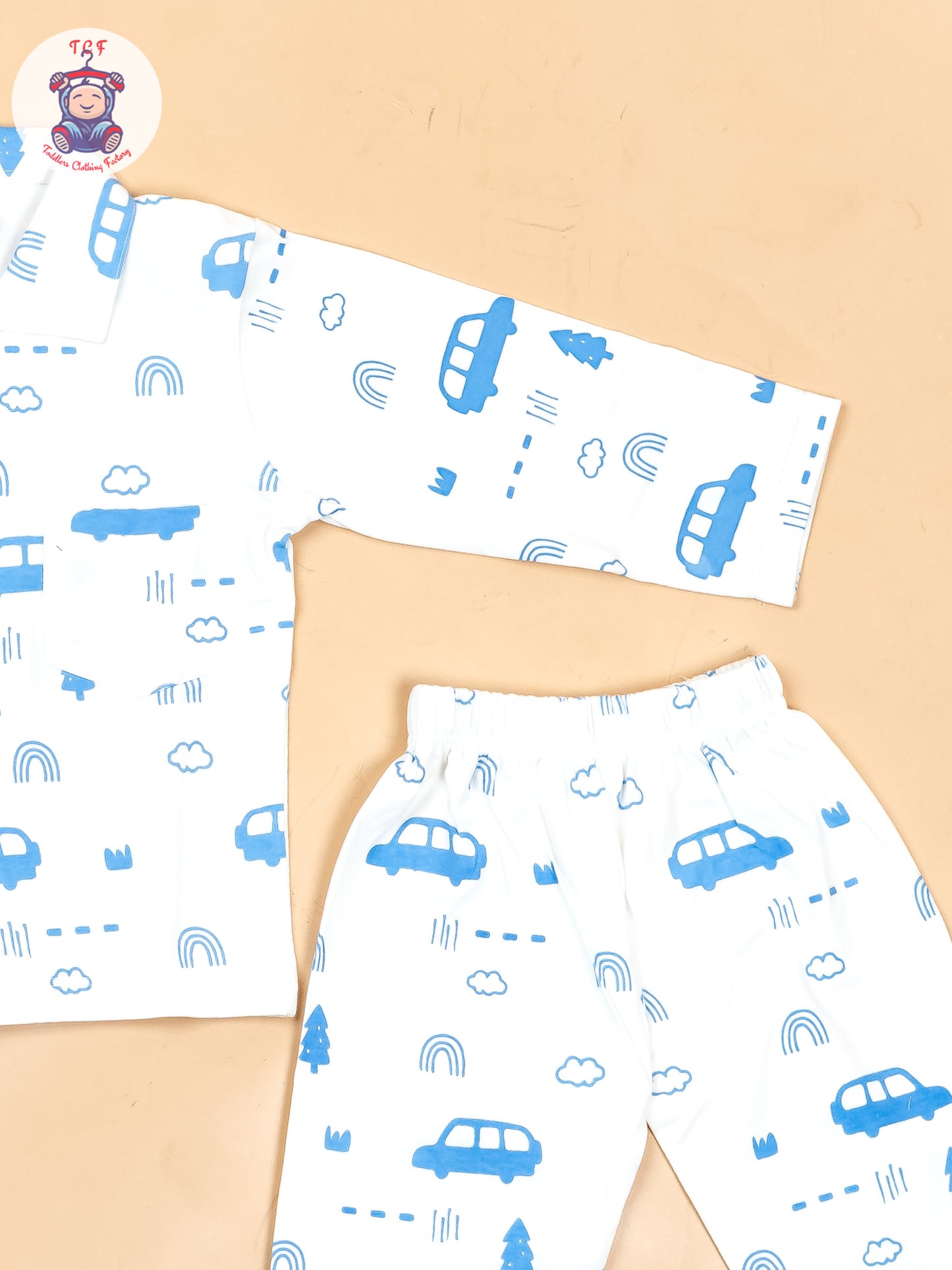 White & Blue  - Boys Readymade Shirts & Pant
