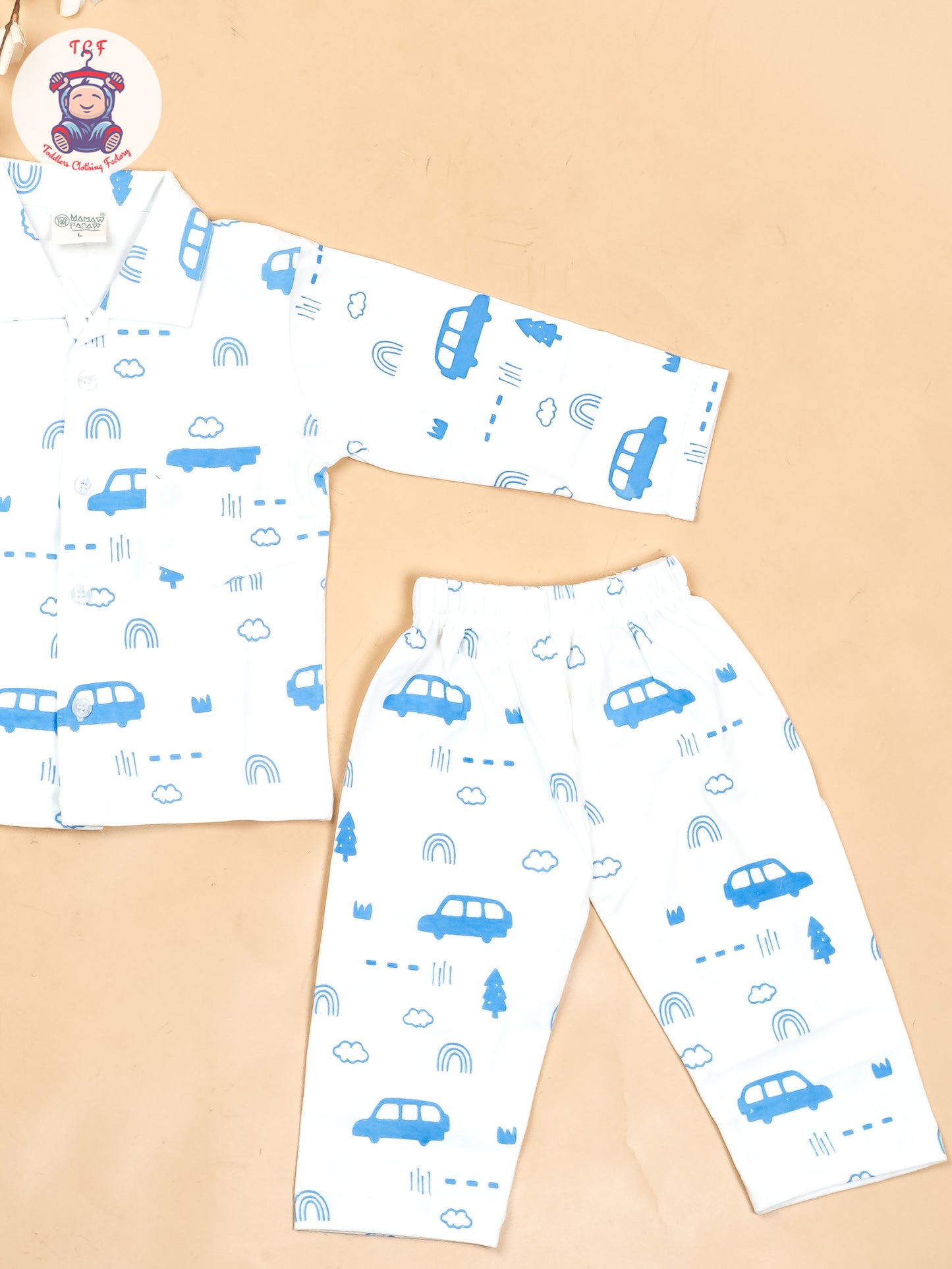 White & Blue  - Boys Readymade Shirts & Pant
