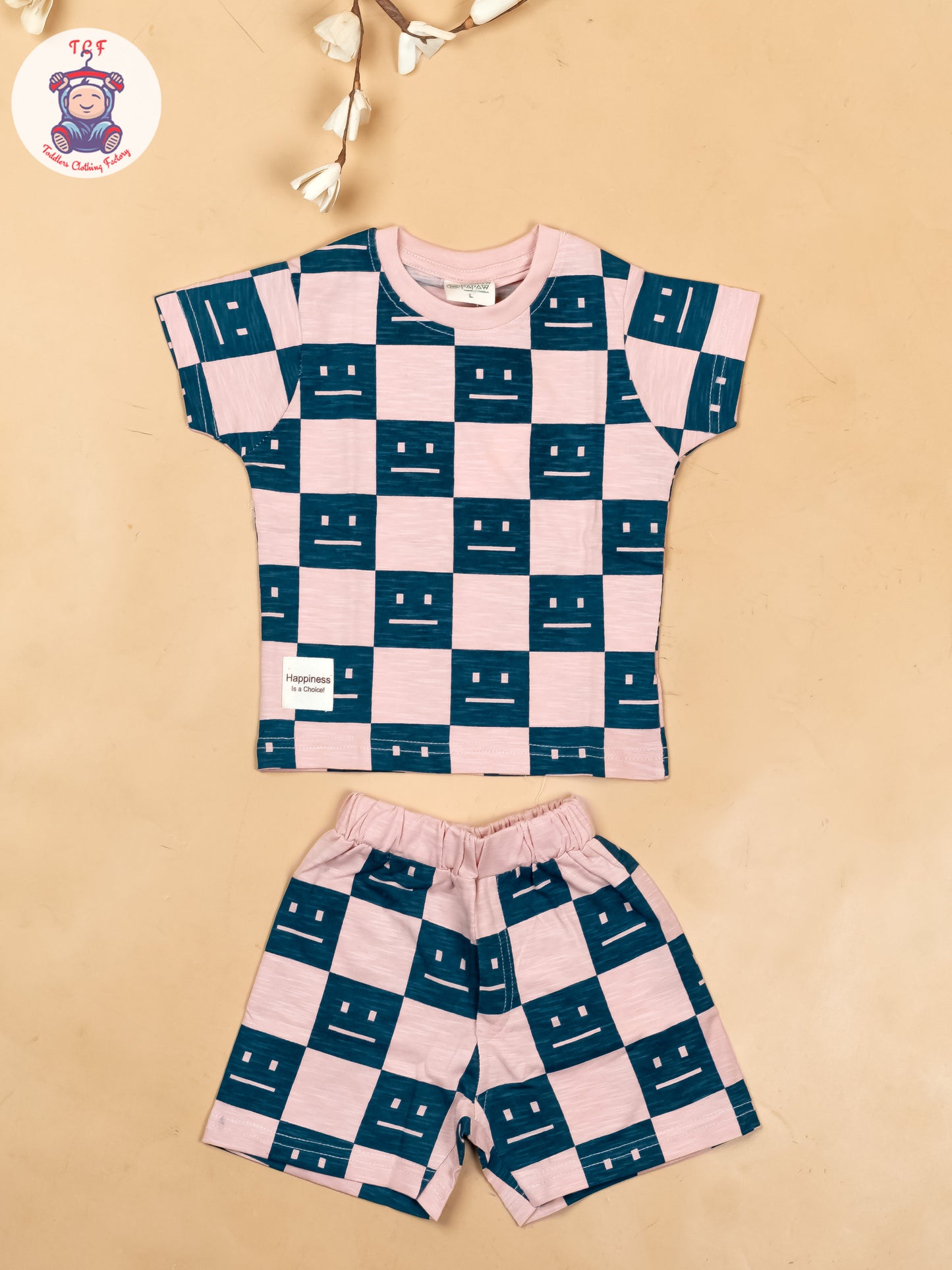 Onion Pink & Navy Blue - T-Shirts & Shorts