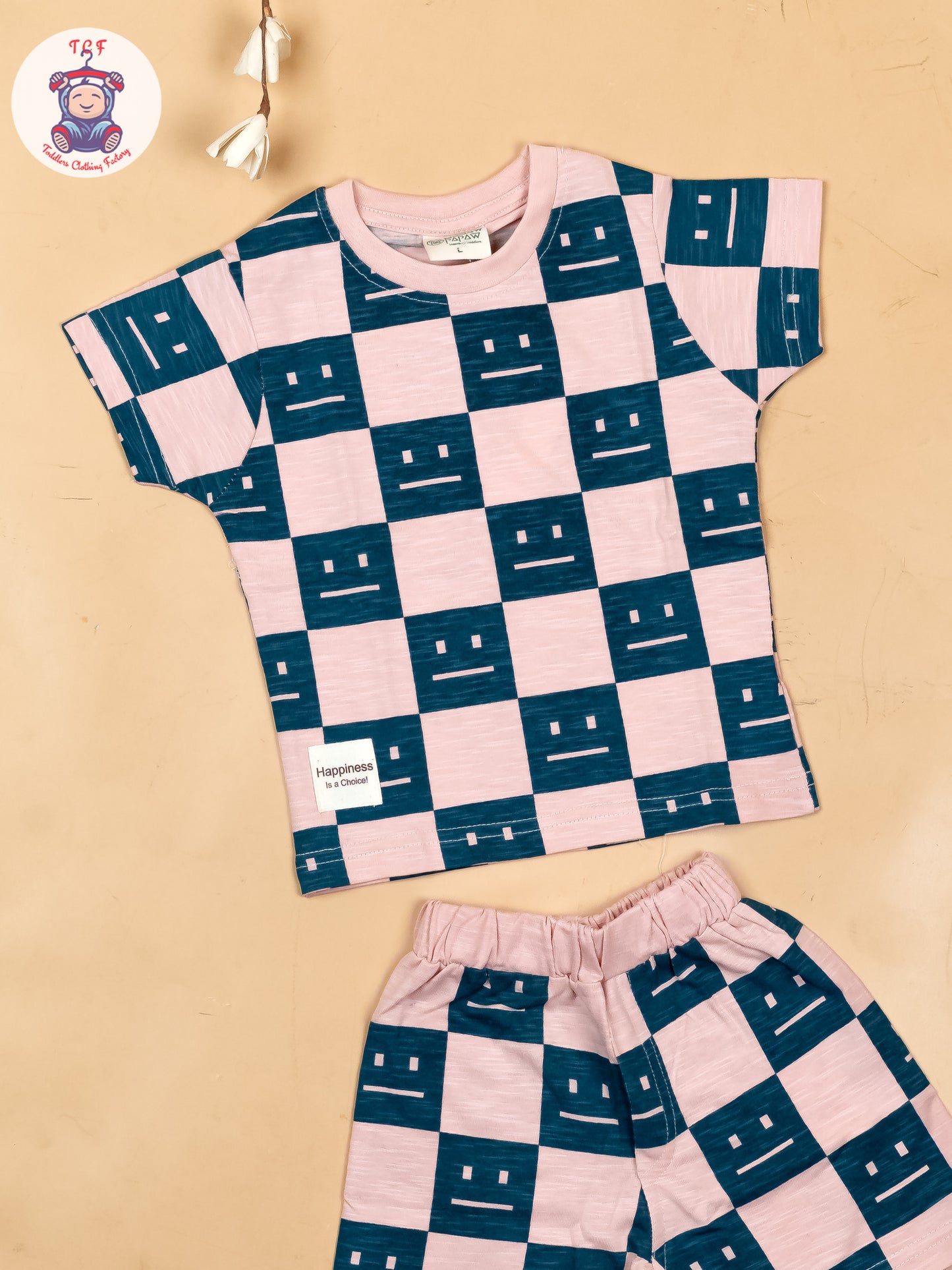 Onion Pink & Navy Blue - T-Shirts & Shorts