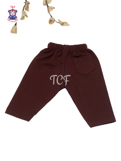 Solid Maroon Cotton Shorts