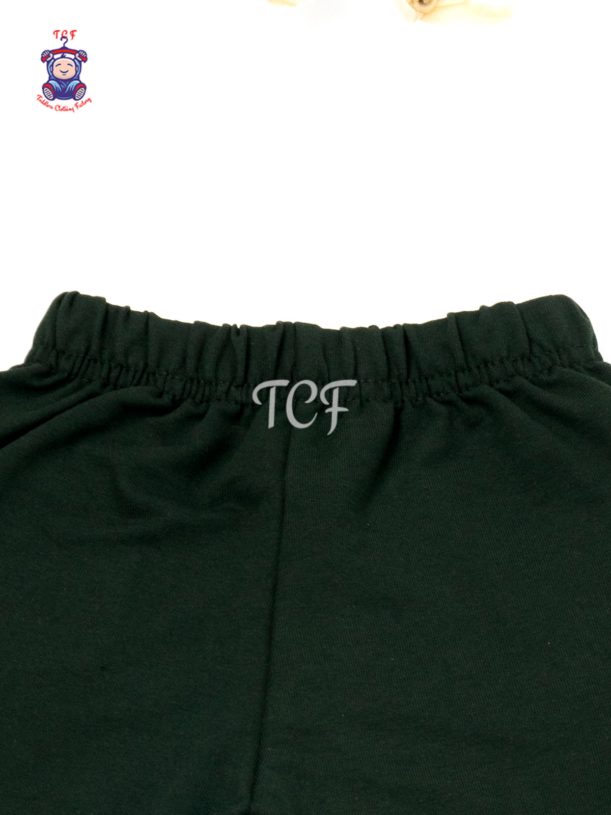 Solid Dark Green Cotton Shorts