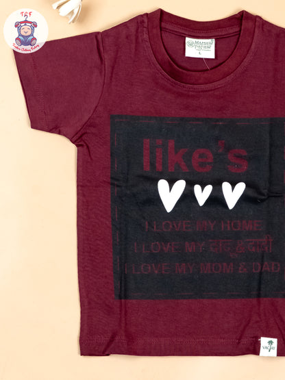 Maroon & Grey - T-Shirts & Shorts