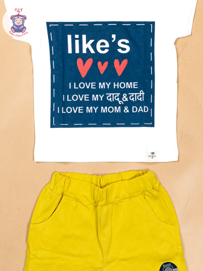 White & Blue - T-Shirts & Shorts
