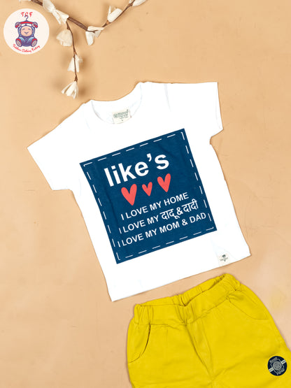 White & Blue - T-Shirts & Shorts