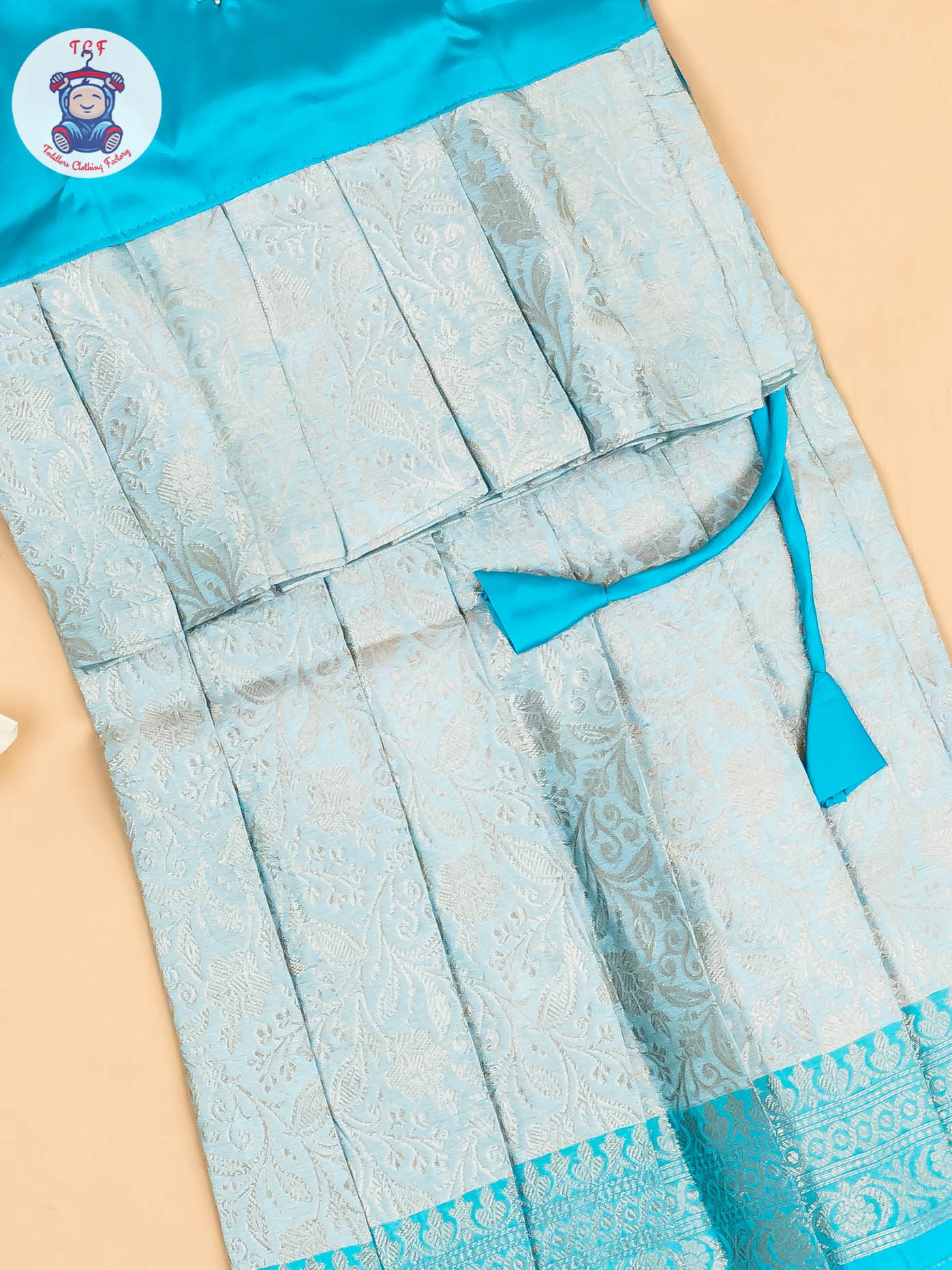 Sky Blue - Girls Readymade Pavadai Sattai