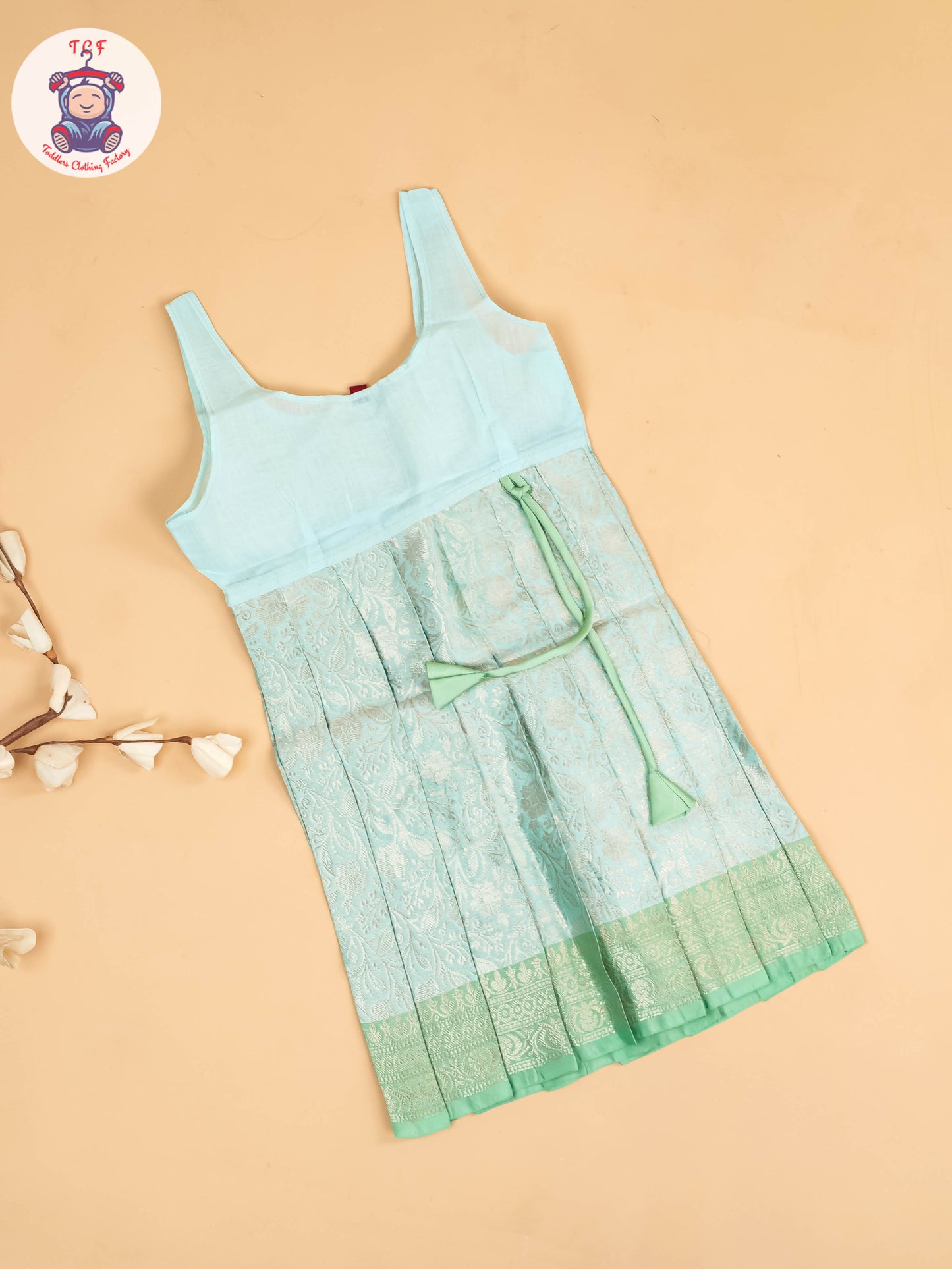 Pista Green - Girls Readymade Pavadai Sattai