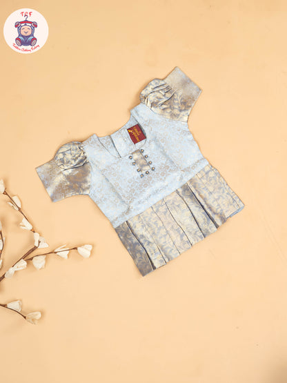 Light Blue - Girls Readymade Pavadai Sattai