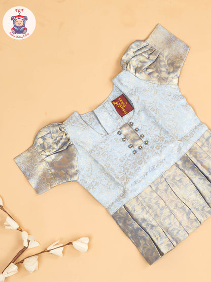 Light Blue - Girls Readymade Pavadai Sattai