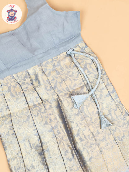 Light Blue - Girls Readymade Pavadai Sattai