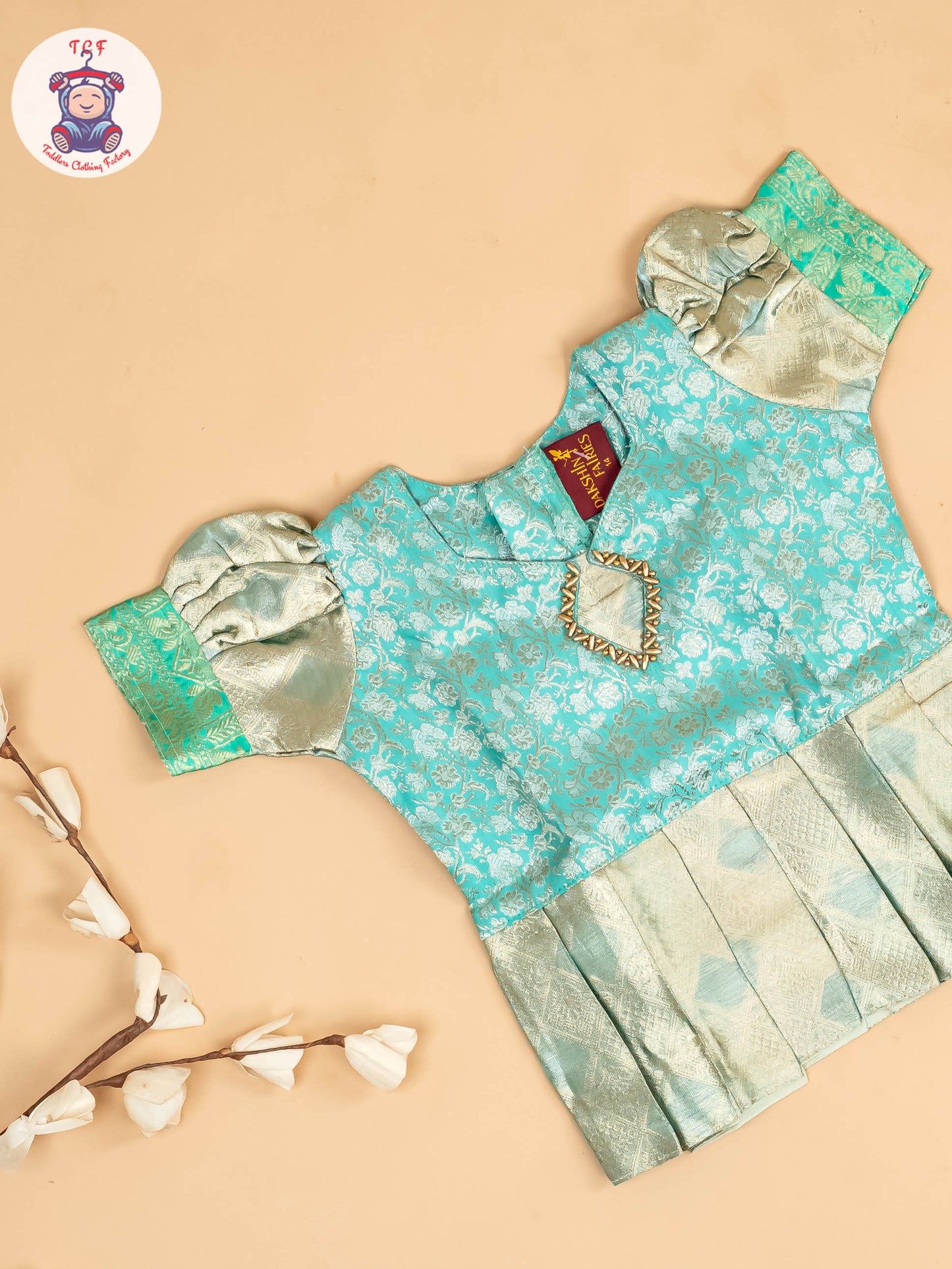 Light Green - Girls Readymade Pavadai Sattai