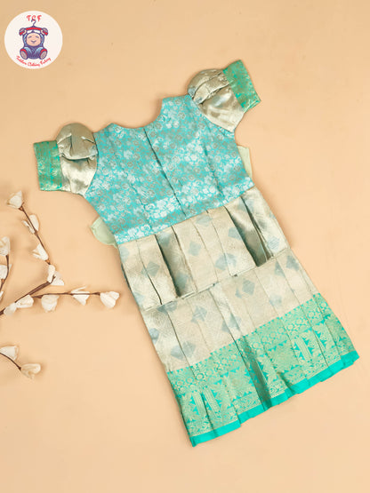 Light Green - Girls Readymade Pavadai Sattai