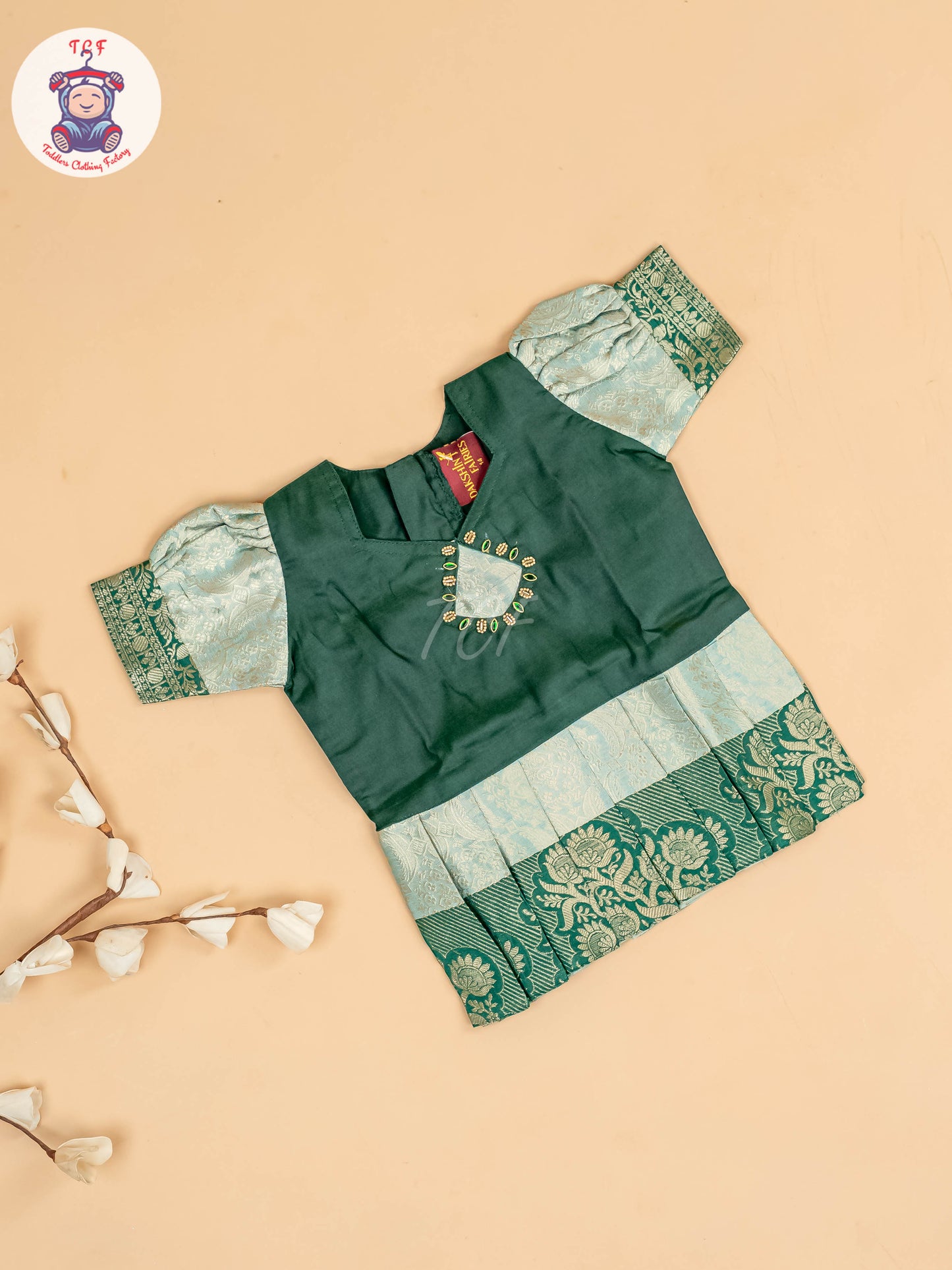 Light Green  - Girls Readymade Pavadai Sattai