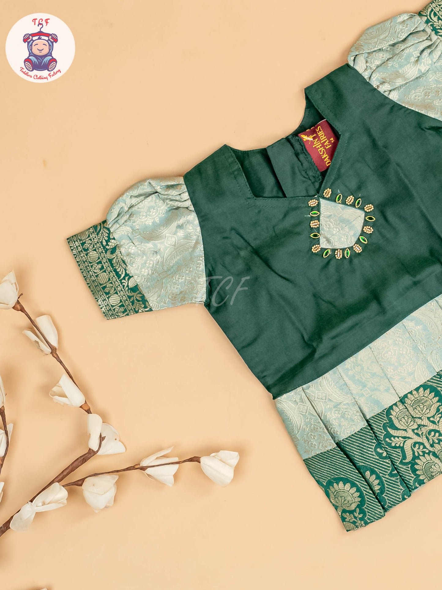 Light Green  - Girls Readymade Pavadai Sattai