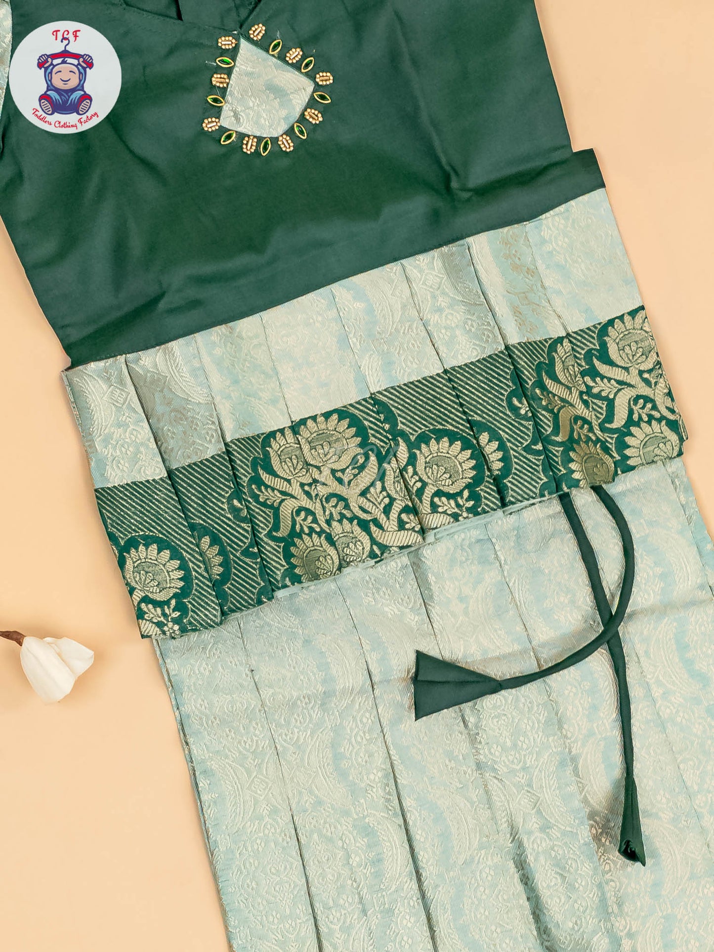 Light Green  - Girls Readymade Pavadai Sattai