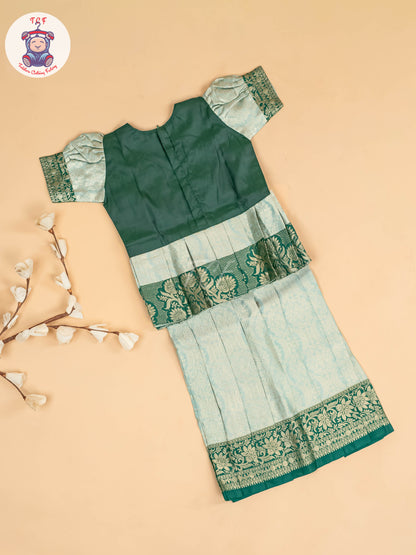 Light Green  - Girls Readymade Pavadai Sattai