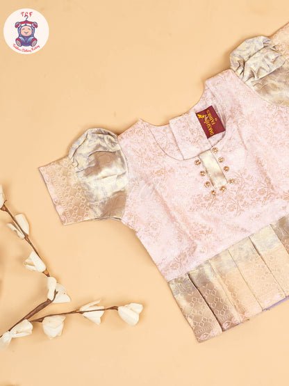 Lite Pink - Girls Readymade Pavadai Sattai