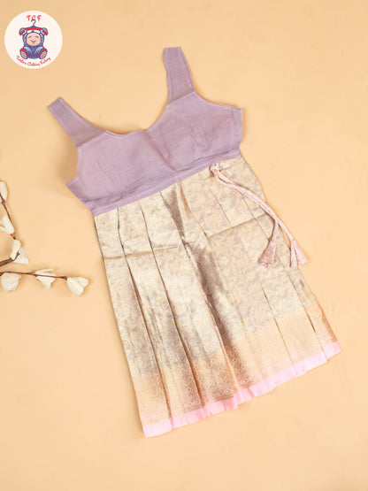 Lite Pink - Girls Readymade Pavadai Sattai