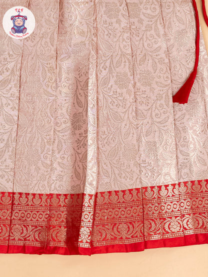 Red & Gold - Girls Readymade Pavadai Sattai