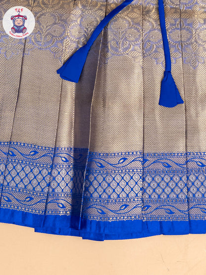 Blue & Grey - Girls Readymade Pavadai Sattai