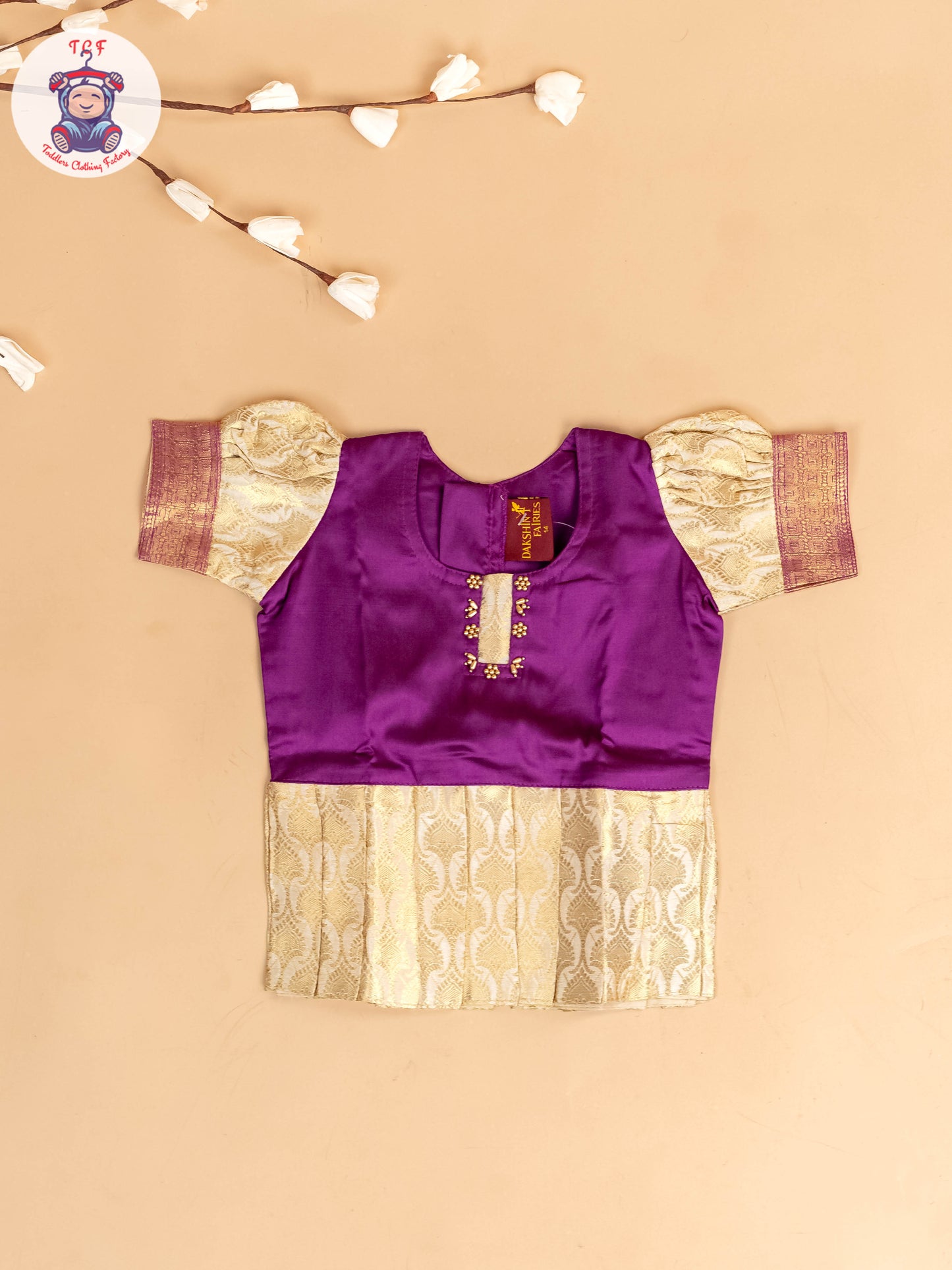 Purple & God - Girls Readymade Pavadai Sattai
