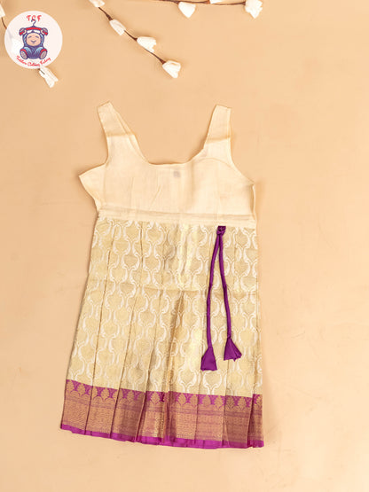 Purple & God - Girls Readymade Pavadai Sattai