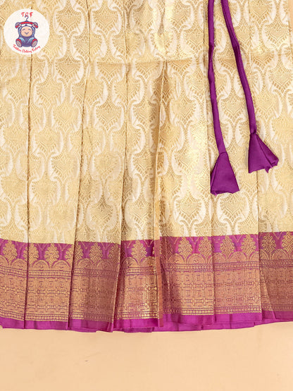 Purple & God - Girls Readymade Pavadai Sattai