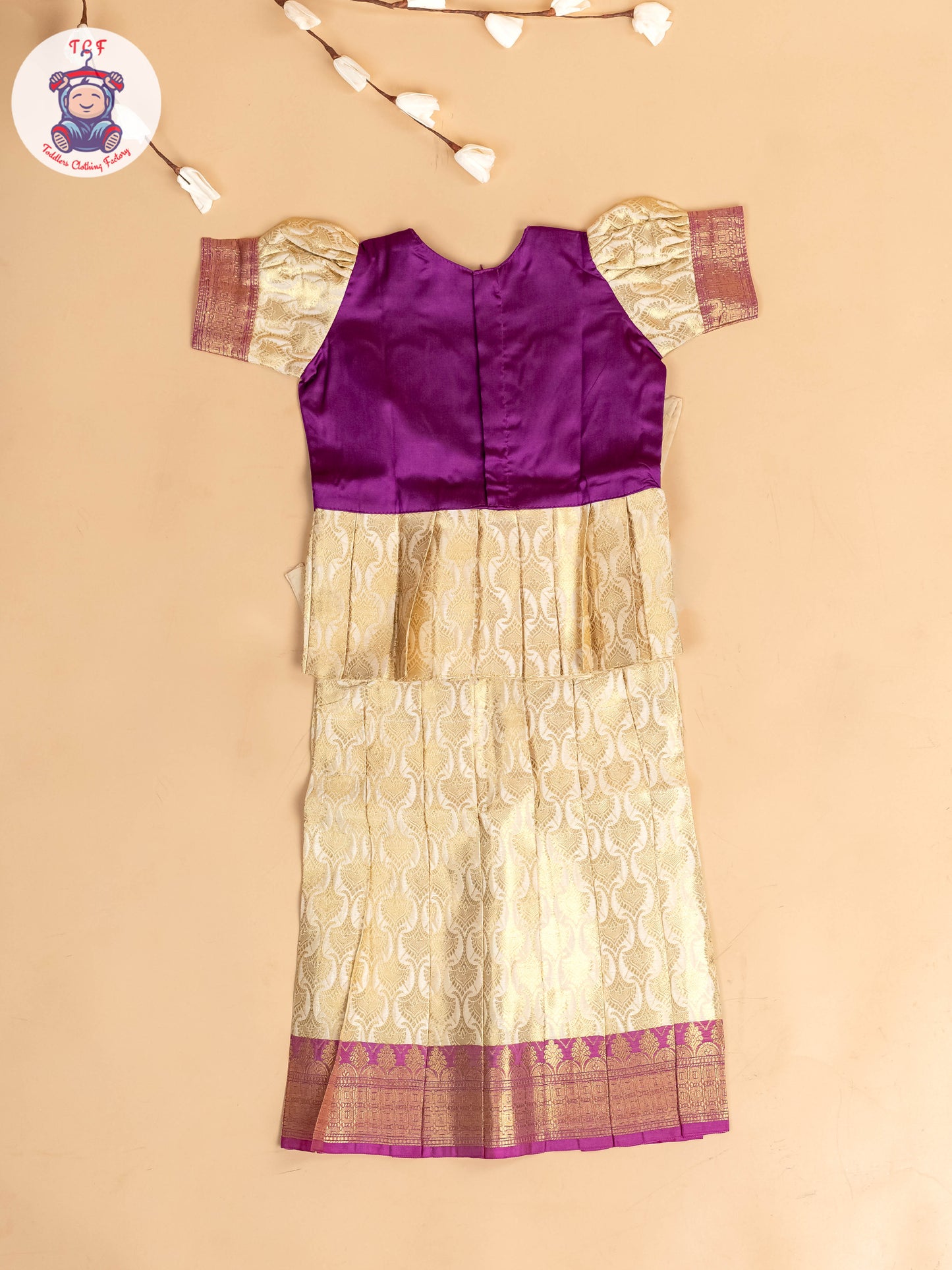 Purple & God - Girls Readymade Pavadai Sattai