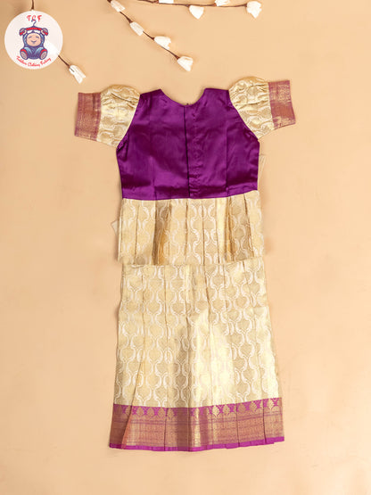 Purple & God - Girls Readymade Pavadai Sattai