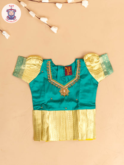 Green & God - Girls Readymade Pavadai Sattai