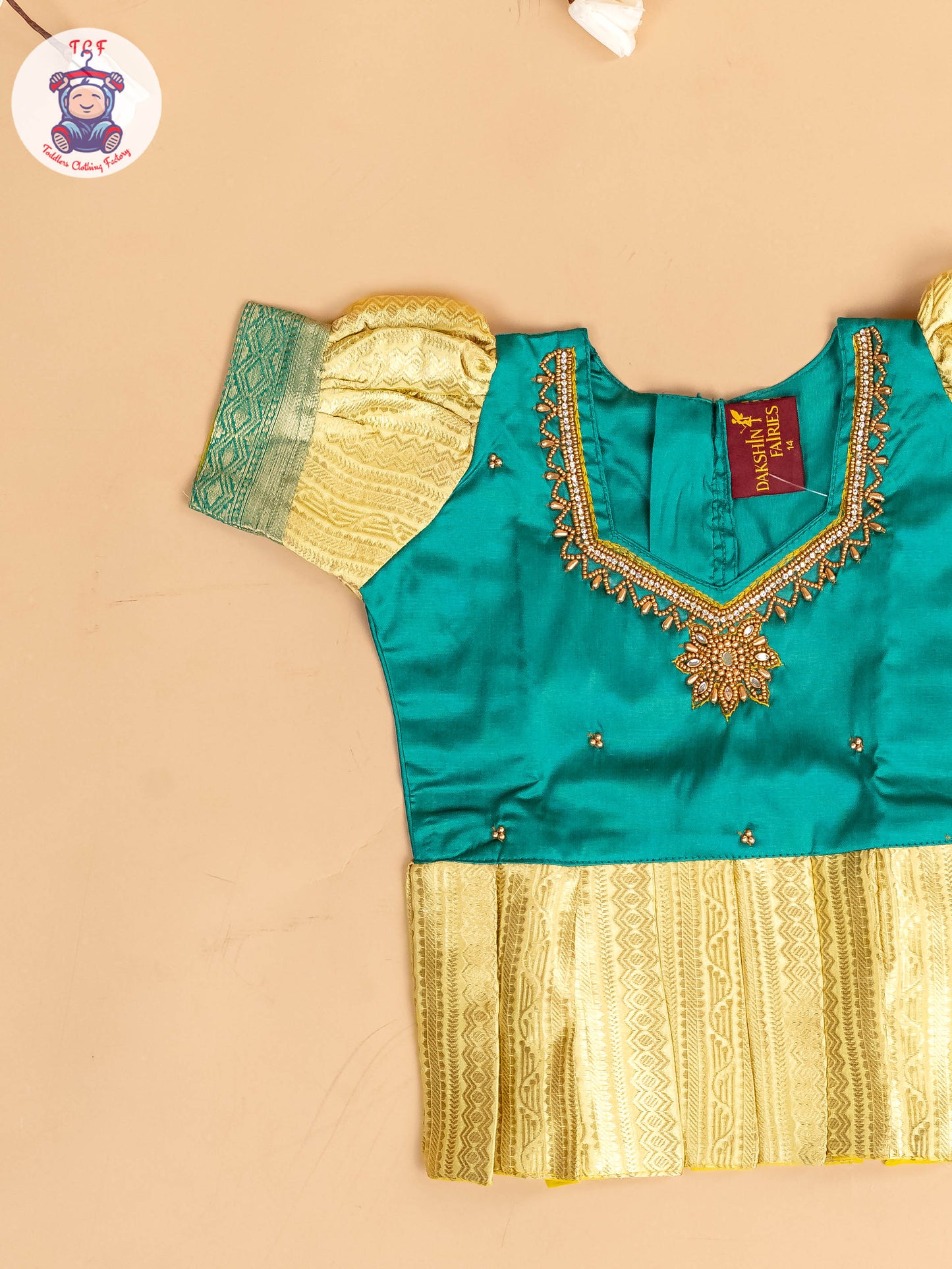 Green & God - Girls Readymade Pavadai Sattai