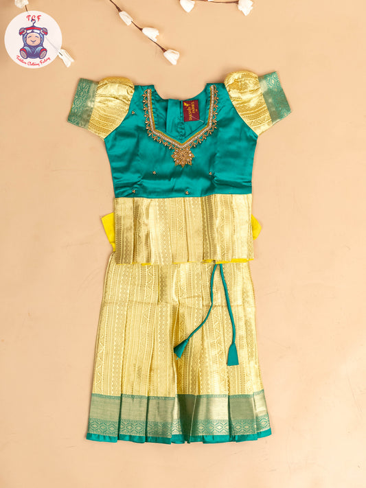 Green & God - Girls Readymade Pavadai Sattai