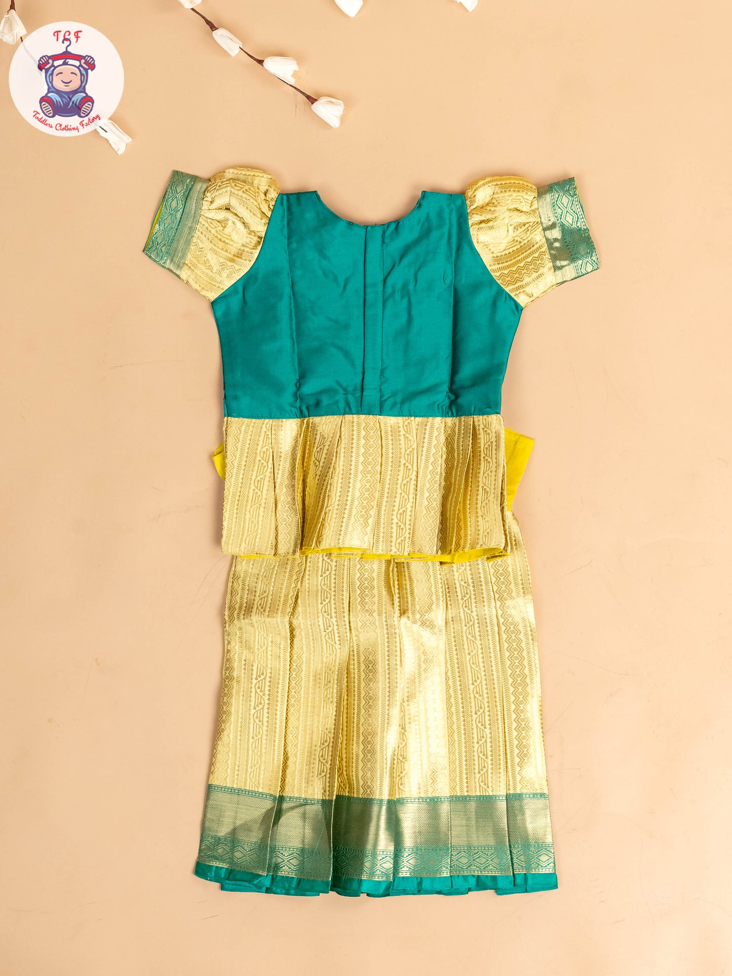 Green & God - Girls Readymade Pavadai Sattai