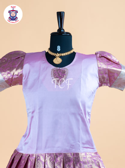 Baby Pink - Girls Readymade Pavadai Sattai