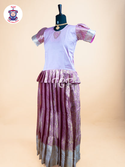 Baby Pink - Girls Readymade Pavadai Sattai