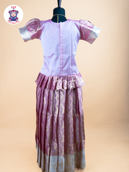 Baby Pink - Girls Readymade Pavadai Sattai