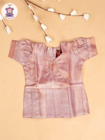 Light Pink - Tissue Readymade Pavadai Sattai