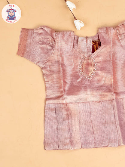 Light Pink - Tissue Readymade Pavadai Sattai
