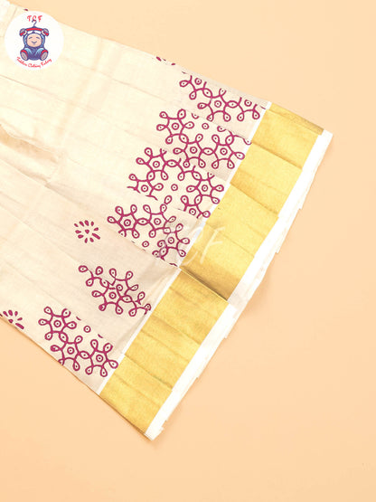 Magenta & Gold - Pavadai Sattai